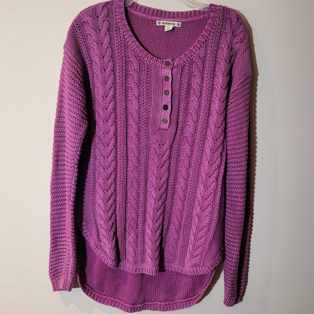 RuffHewn women's cable sweater Size PL